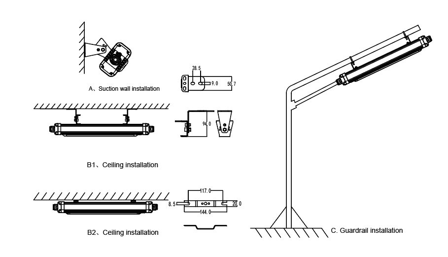 60W Explosion proof linear light